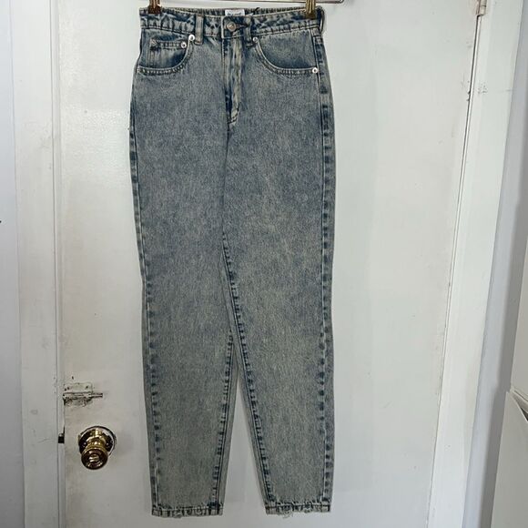 PRINCESS POLLY Zaiden Blue Denim Straight Leg Jeans-0 NWT - Picture 2 of 9
